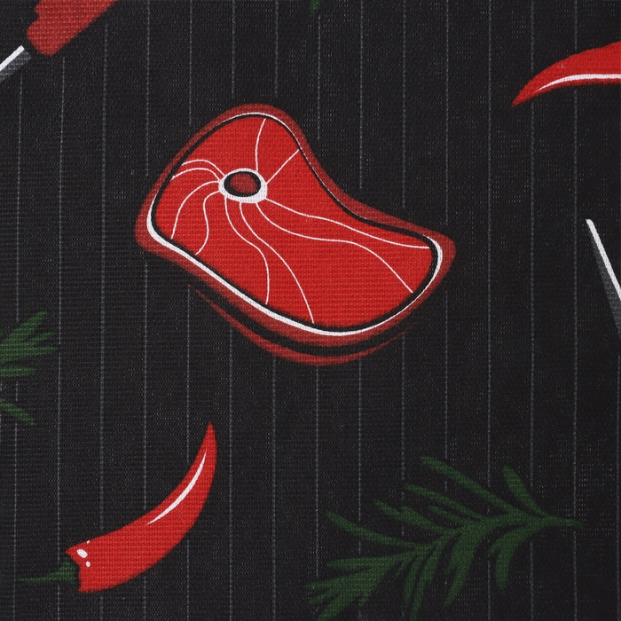 Полотенце кухонные Доляна Полотенце кухонные Доляна "Главный по мясу" 35х60 см, рогожка, 100% хл, 160г/м2