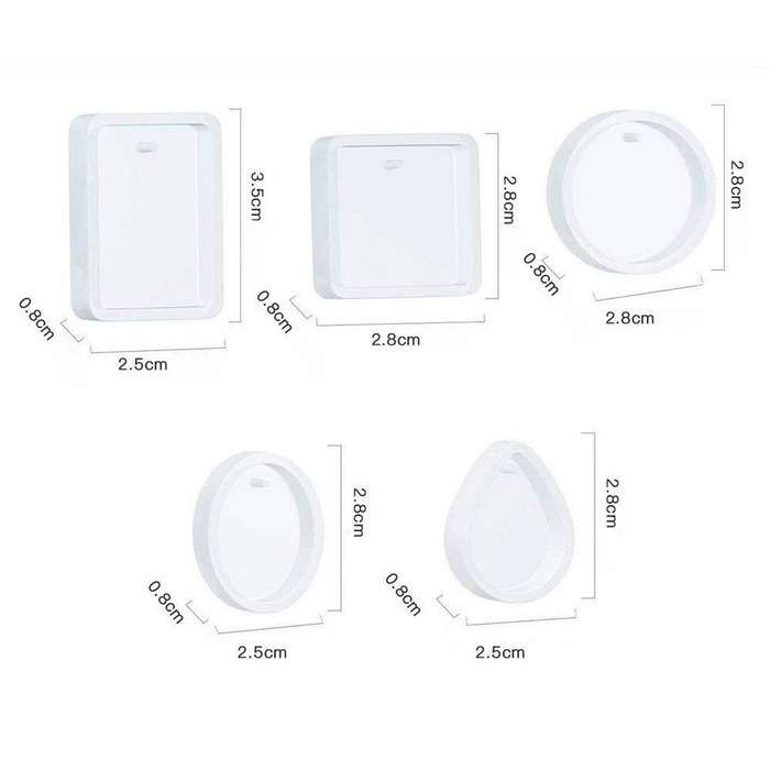 Форма силиконовая универсальная «Кулоны» набор 5 форм Форма силиконовая универсальная «Кулоны» набор 5 форм