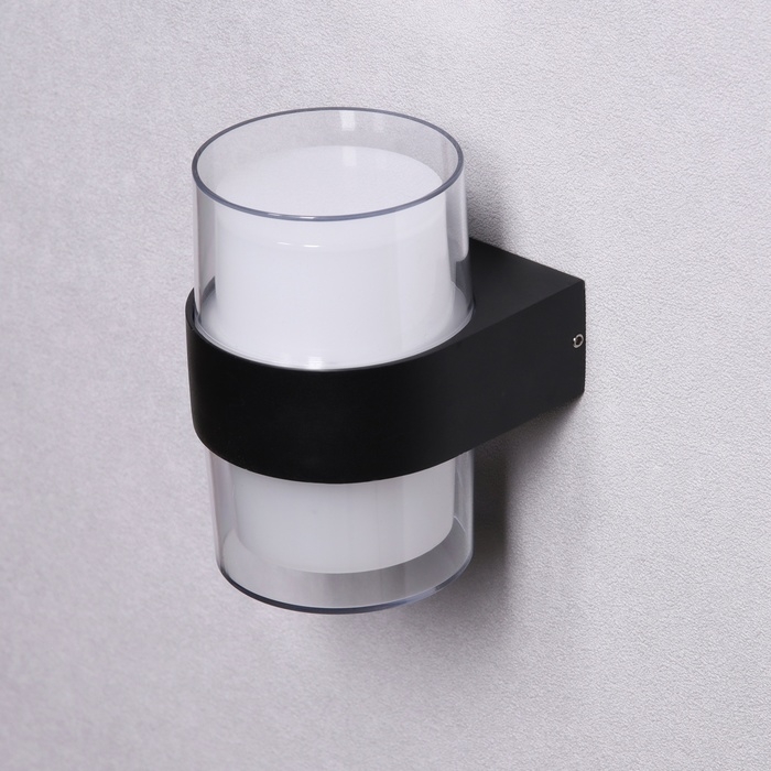 Светильник фасадный «Гранд двойной», FSD-081, 10 Вт, 3000К, IP65, 220 В, металл, черный Светильник фасадный «Гранд двойной», FSD-081, 10 Вт, 3000К, IP65, 220 В, металл, черный