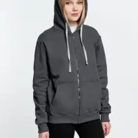 Толстовка на молнии с капюшоном Siverga Heavy, темно-серая (графит), размер XS