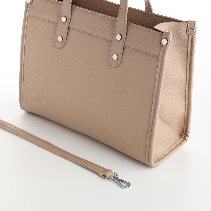 Сумка женская на молнии, TEXTURA, средний размер, цвет бежевый Сумка женская на молнии, TEXTURA, средний размер, цвет бежевый