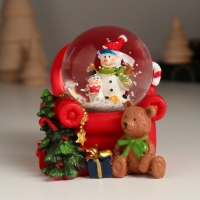 Сувенир полистоун водяной шар "Дед Мороз/Снеговик в кресле с медведем" МИКС 6,7х6,3х7,2 см 1047342 Сувенир полистоун водяной шар "Дед Мороз/Снеговик в кресле с медведем" МИКС 6,7х6,3х7,2 см 1047342