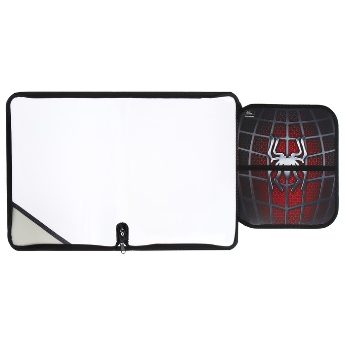 Папка для труда А4, молния вокруг, откидная планка, пластиковая, ПТР-1, с наполнением 10 предметов, для мальчика, Calligrata Папка для труда А4, молния вокруг, откидная планка, пластиковая, ПТР-1, с наполнением 10 предметов, для мальчика, Calligrata "Паук"