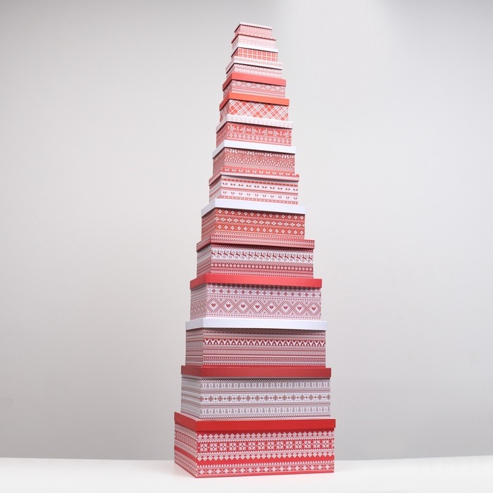 Набор коробок подарочных 15 в 1 Набор коробок подарочных 15 в 1 "Скандинавия", 46,6 х 35,2 х 17.5- 12 х 7 х 4 см