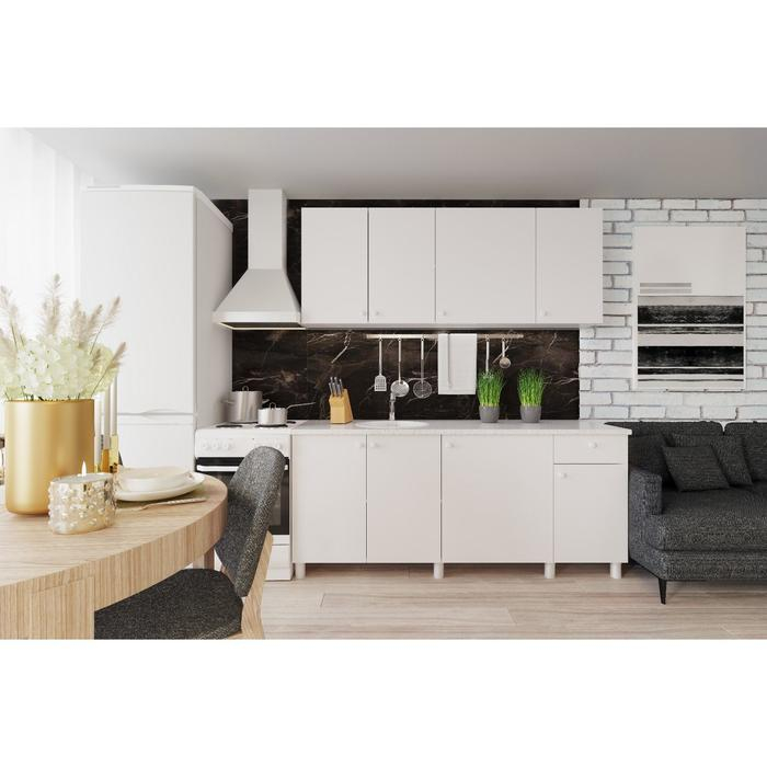 Кухонный гарнитур Поинт 1800, Белый фасад/Белый корпус Кухонный гарнитур Поинт 1800, Белый фасад/Белый корпус