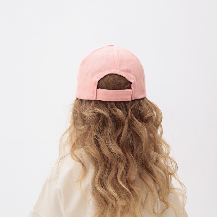 Кепка для девочки MINAKU "LOVE" цвет розовый, р-р 52