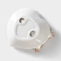 Блюдо керамическое сервировочное &laquo;Голубки на листочке&raquo;, 13&times;13&times;2 см, цвет белый