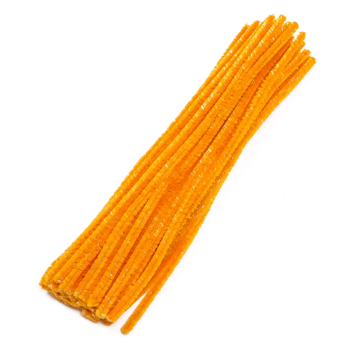 Проволока синельная набор 50 шт., оранжевого цвета, 30 см