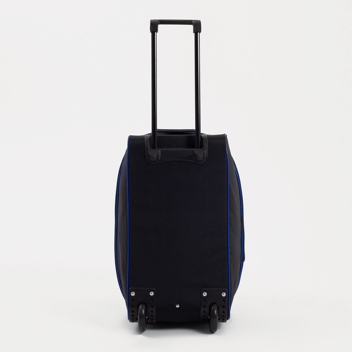 Сумка дорожная на колёсах, отдел на молнии, с увеличением, наружный карман, цвет чёрный Сумка дорожная на колёсах, отдел на молнии, с увеличением, наружный карман, цвет чёрный