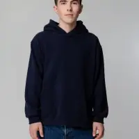 Худи флисовое унисекс Manakin, темно-синее, размер XS/S