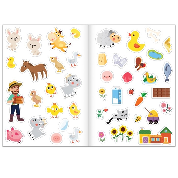 Книжка с наклейками &laquo;Моя ферма. Читай, играй, узнавай&raquo;, 16 стр.