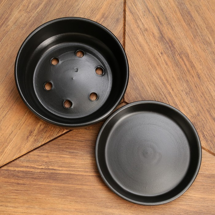 Горшок бонсайница Горшок бонсайница "Огма" черная, 2 л