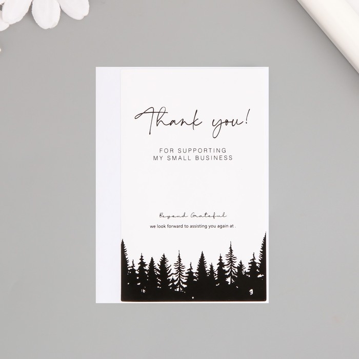 Наклейка бумага благодарность Наклейка бумага благодарность "Лес" набор 50 шт 8х5 см