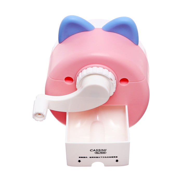 Точилка механическая с контейнером, Ушки розовый/белый Точилка механическая с контейнером, Ушки розовый/белый