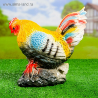 Садовая фигура "Петух с цветами"  33х18х33см