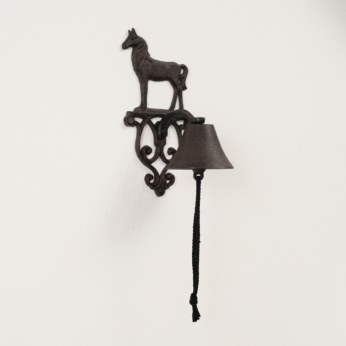 Колокол сувенирный чугун "Лошадь" 13х13,5х24,5 см