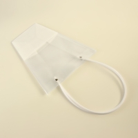 Сумка для цветов прозрачная, влагостойкая, белая, 26х24х12 см