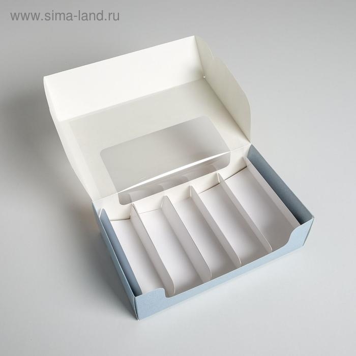 Коробка для эклеров, кондитерская упаковка, 5 вкладышей, With Love, 25.2 х 15 х 7 см Коробка для эклеров, кондитерская упаковка, 5 вкладышей, With Love, 25.2 х 15 х 7 см