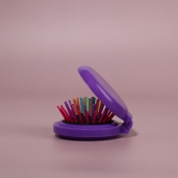 Расчёска массажная, складная, с зеркалом, d = 6 см, цвет МИКС Расчёска массажная, складная, с зеркалом, d = 6 см, цвет МИКС