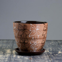 Горшок цветочный Витраж 5л с подставкой