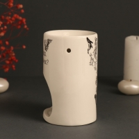 Аромалампа керамика "Это, правда, важно сейчас?" белая 7,2х7,2х11,6 см Аромалампа керамика "Это, правда, важно сейчас?" белая 7,2х7,2х11,6 см