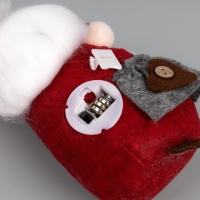 Светодиодная фигура «Гном красный в колпаке» 12 × 22 × 11 см, текстиль, батарейки AG10х3 (в комплекте), свечение тёплое белое Светодиодная фигура «Гном красный в колпаке» 12 × 22 × 11 см, текстиль, батарейки AG10х3 (в комплекте), свечение тёплое белое