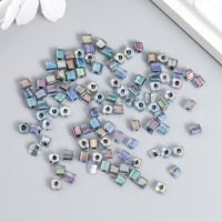 Бисер стекло 6/0 "Кубик. Полупрозрачный. Радужный" 10 гр Бисер стекло 6/0 "Кубик. Полупрозрачный. Радужный" 10 гр