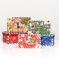 Набор коробок 10 в 1 "Почта от Деда Мороза", 30 х 19 х 11,5 - 12 х 6,5 х 4 см