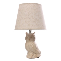 Настольная лампа "Филин" Е14 40Вт бежевый 20х20х33см