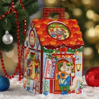 Новый год. Подарочная коробка "Дружная семейка", 17 х 14,5 х 24,5 см.