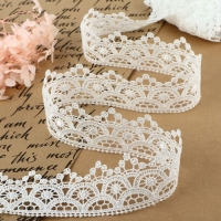 Кружево гипюровое, 45 мм &times; 9 &plusmn; 0,5 м, цвет белый