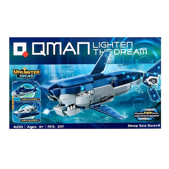 Конструктор Безграничные Идеи &laquo;Акула&raquo;, 3 в 1, 237 деталей