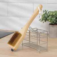 Щётка для гриля, 28×6×1,6 см, бук, латунный ворс, 77 пучков, скребок из нержавеющей стали Щётка для гриля, 28×6×1,6 см, бук, латунный ворс, 77 пучков, скребок из нержавеющей стали