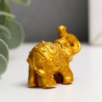 Нэцке полистоун "Золотые слоны" набор 6 шт 3х3,5х1,7 см Нэцке полистоун "Золотые слоны" набор 6 шт 3х3,5х1,7 см