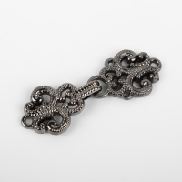 Декоративная застёжка, 4,5 &times; 1,5 см, цвет чёрный