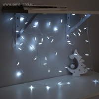 Гирлянда «Нить» 5 м с насадками «Звёздочки», IP20, прозрачная нить, 50 LED, свечение белое, 8 режимов, 220 В Гирлянда «Нить» 5 м с насадками «Звёздочки», IP20, прозрачная нить, 50 LED, свечение белое, 8 режимов, 220 В