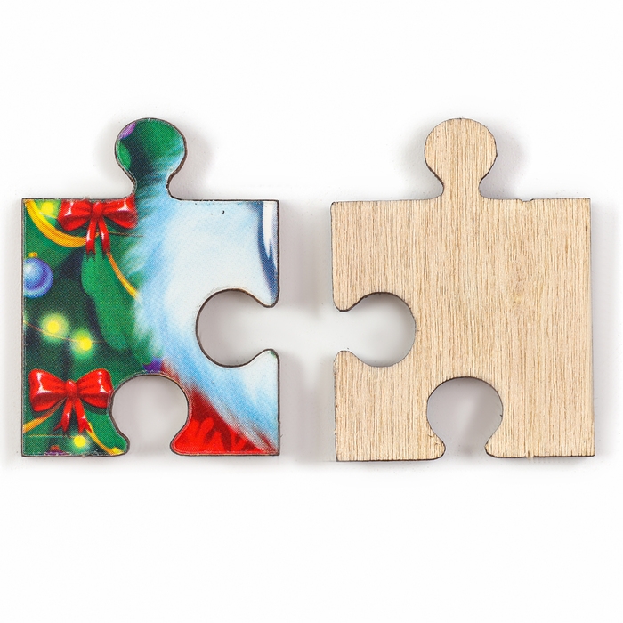 Пазлы для детей деревянные &laquo;Новый год! Дед Мороз и змея&raquo;, 16 элементов, символ года 2025