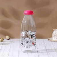 Бутылка для молока стеклянная Herevin &laquo;Бурёнка&raquo;, 1 л, 8,5&times;24,5 см