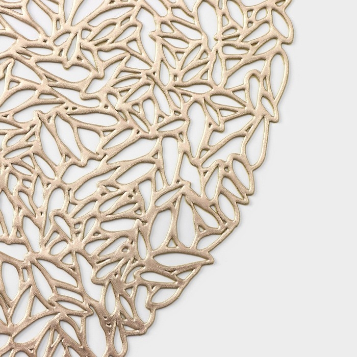 Салфетка сервировочная на стол «Манифик», d=38 см, цвет золотой Салфетка сервировочная на стол «Манифик», d=38 см, цвет золотой