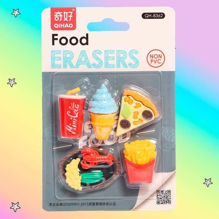 Игровой набор ластиков &laquo;Перекус&raquo;, 5 шт., МИКС