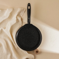 Сковорода блинная алюминиевая с антипригарным покрытием SL Home, d=22 см, h=1,6 см, индукция, цвет чёрный Сковорода блинная алюминиевая с антипригарным покрытием SL Home, d=22 см, h=1,6 см, индукция, цвет чёрный