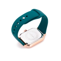 Часы наручные кварцевые женские, темно-зеленый ремешок Часы наручные кварцевые женские, темно-зеленый ремешок