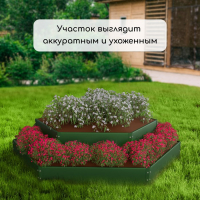 Клумба оцинкованная, 2 яруса, d = 60–100 см, h = 30 см, зелёная, Greengo Клумба оцинкованная, 2 яруса, d = 60–100 см, h = 30 см, зелёная, Greengo
