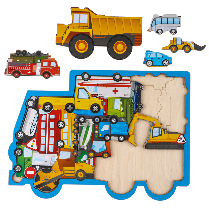 Головоломка &laquo;Машины&raquo;, размер 28х20 см