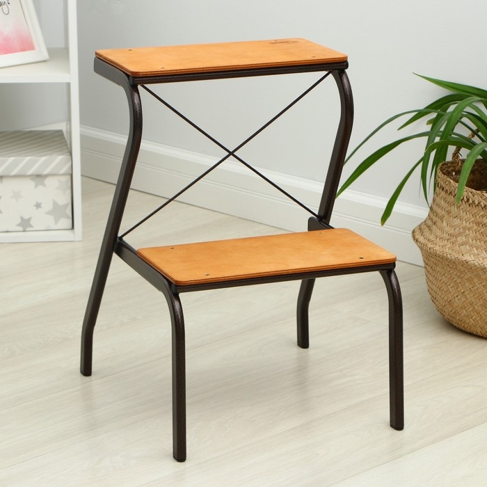 Табурет-стремянка &laquo;Конёк&raquo;, 44,5&times;42&times;56,5 см, цвет медный антик