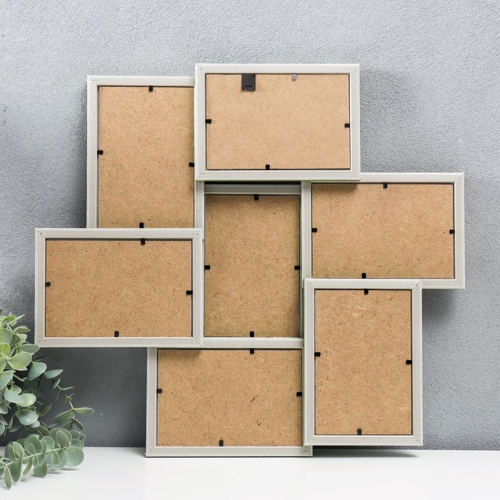 Фоторамка пластик на 7 фото Фоторамка пластик на 7 фото "KRUZO", цв. зелёный