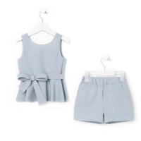 Комплект для девочки (майка и шорты) KAFTAN, р.38 (146-152), голубой Комплект для девочки (майка и шорты) KAFTAN, р.38 (146-152), голубой