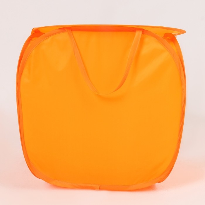 Корзина для хранения игрушек &laquo;Лисёнок&raquo; с крышкой, 45 х 45 х 43 см, оранжевая