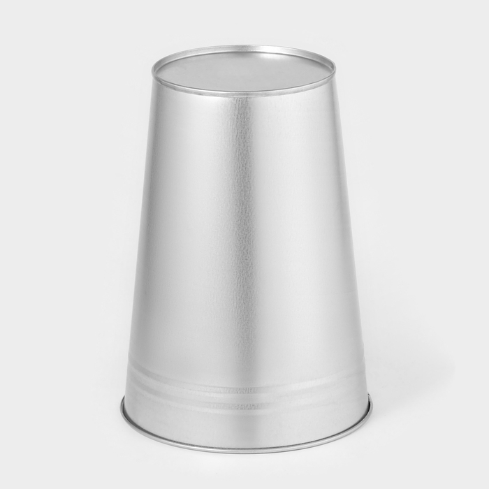 Набор вазонов оцинкованных, 7 л, без ручек, высота 29 см, 2 шт