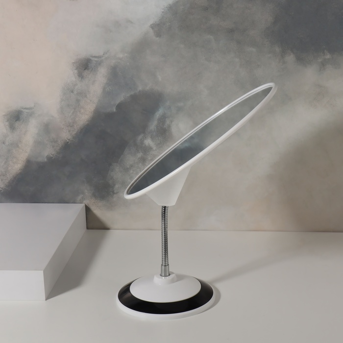 Зеркало настольное &laquo;Овал&raquo;, на гибкой ножке, зеркальная поверхность 15,2 &times; 18,7 см, цвет МИКС